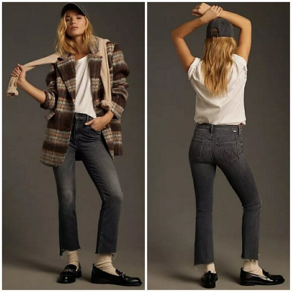 💕MOTHER💕 The Insider Crop Step Fray Jeans ~ Save Your Soul 33 NWT - Picture 5 of 16